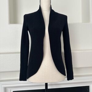 Banana Republic Black Cotton Blend Open-Front Shawl Cardigan Size XS Petite